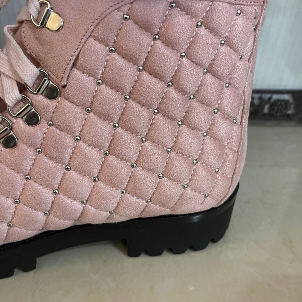 Penny Loves Kenny Blush Quilted Ankle Boots - Picture 8 of 9